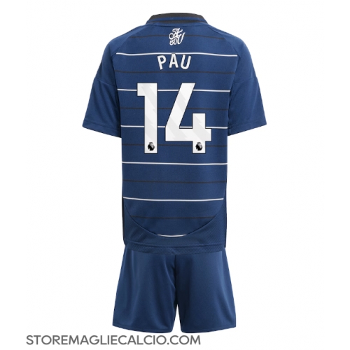 Aston Villa Pau Torres #14 Maglia Gara Terza Repliche 2024-25 Bambino Maniche Corte Aston Villa Pau Torres #14 Maglia Gara Terza Repliche 2024-25 Bambino Maniche Corte